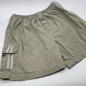 Sideout Vintage  Y2k Cotton Drawstring Mens Shorts‎ Size XL Khaki Cargo Short